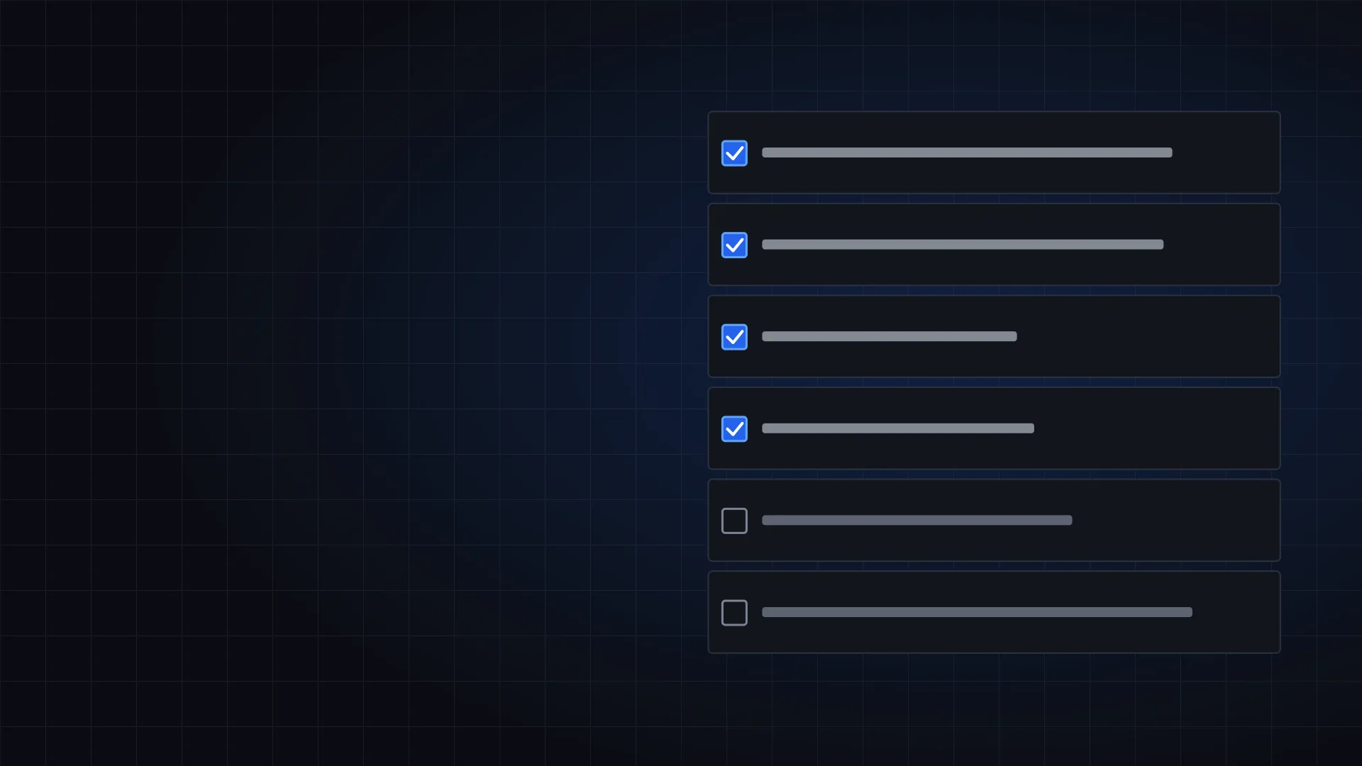 Illustration of a checklist with completed and open items